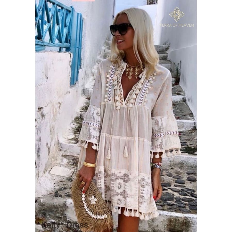 boho style short dresses Keity