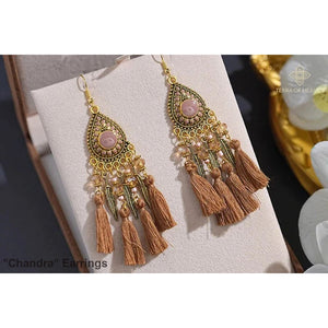 ’Chandra’ Earrings - Old pink - Earrings