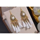 ’Chandra’ Earrings - White - Earrings