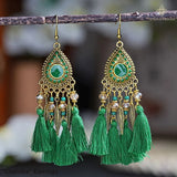 ’Chandra’ Earrings - Green - Earrings