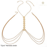 ’Cyra’ Harness chain - Gold - Swimsuit