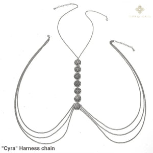 ’Cyra’ Harness chain - Silver - Swimsuit