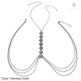 ’Cyra’ Harness chain - Silver - Swimsuit