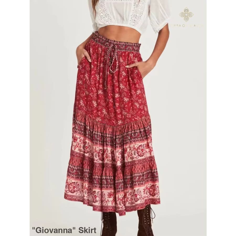 ’Giovanna’ Skirt - red / S - Skirt