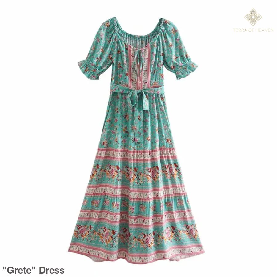 ’Grete’ Dress - Turquoise / XS - Dress