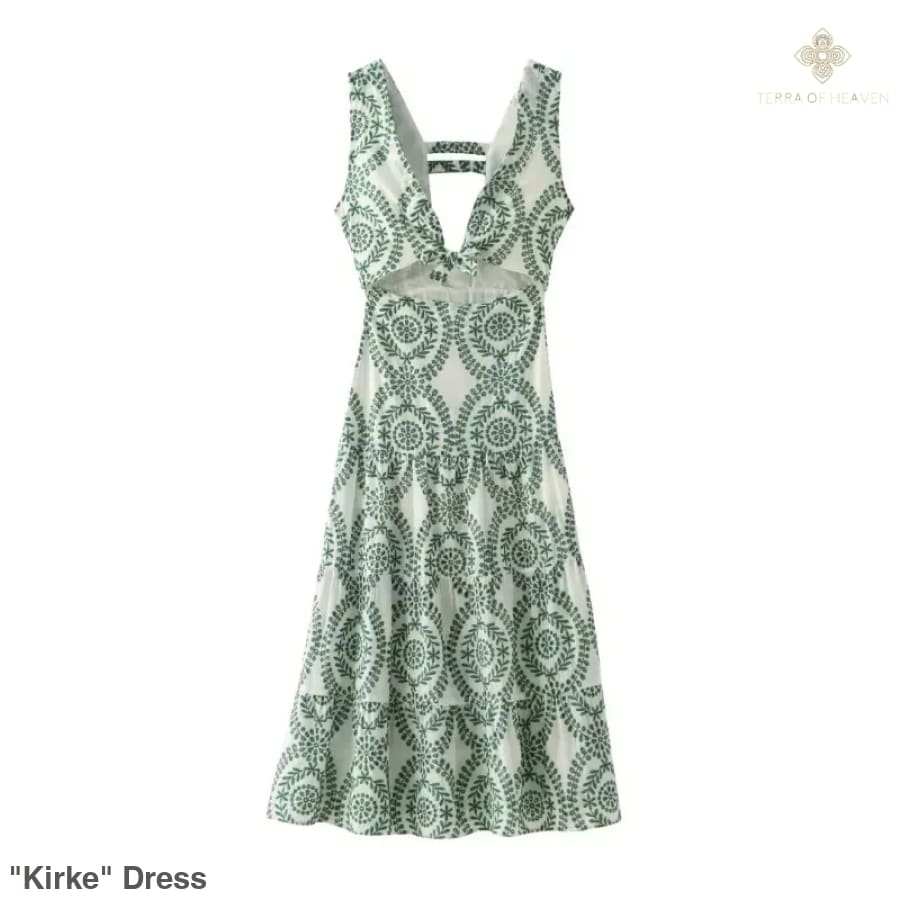 ’Kirke’ Dress - Green print / S - Dress