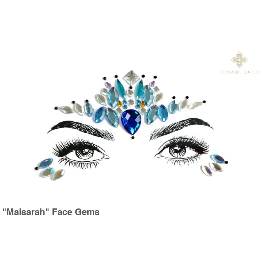 ’Maisarah’ Face Gems - Blue - Face gems