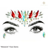 ’Maisarah’ Face Gems - Red-White - Face gems