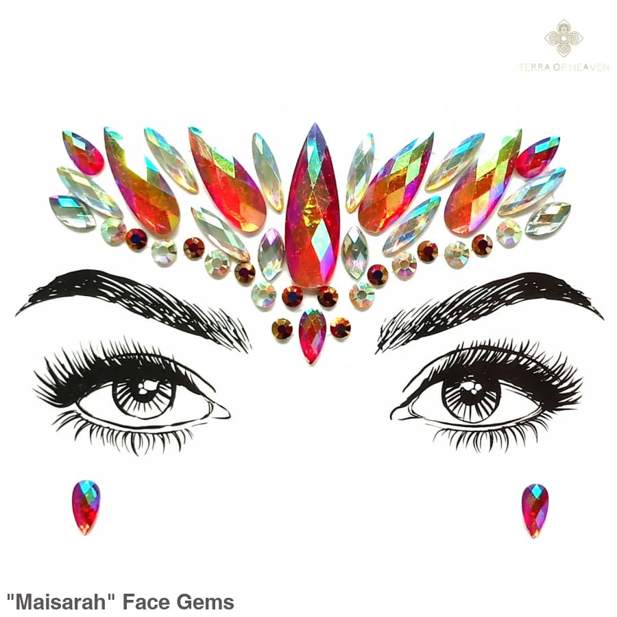 ’Maisarah’ Face Gems - Pink - Face gems