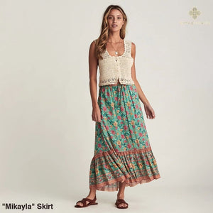 ’Mikayla’ Skirt - Turquoise / L - Skirt