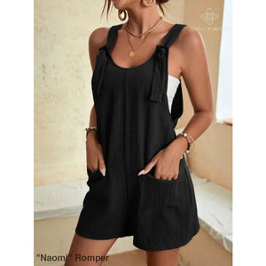 ’Naomi’ Romper - Black / XXL - Romper