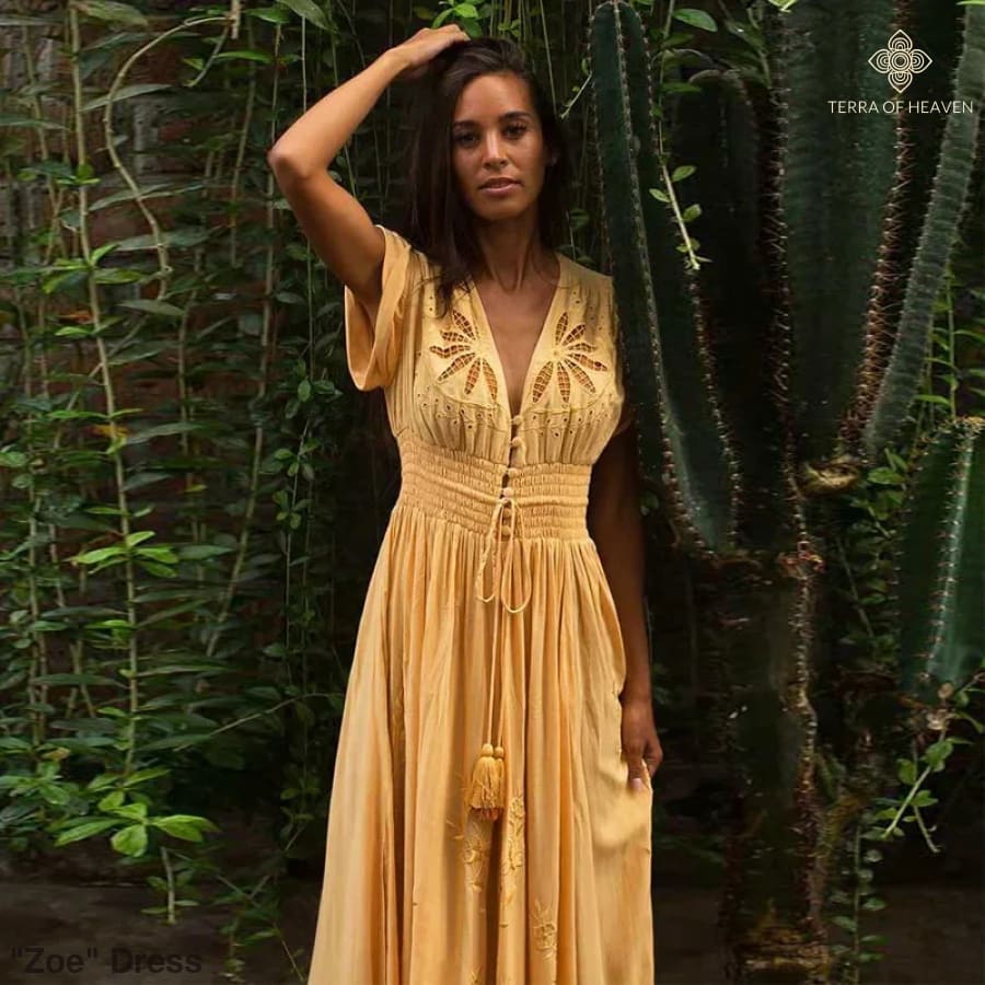 Zoe" Dress - Boho Maxi Dresses for Sale | Terra of Heaven Zoe" Dress - Boho Maxi Dresses for Sale | Terra of Heaven