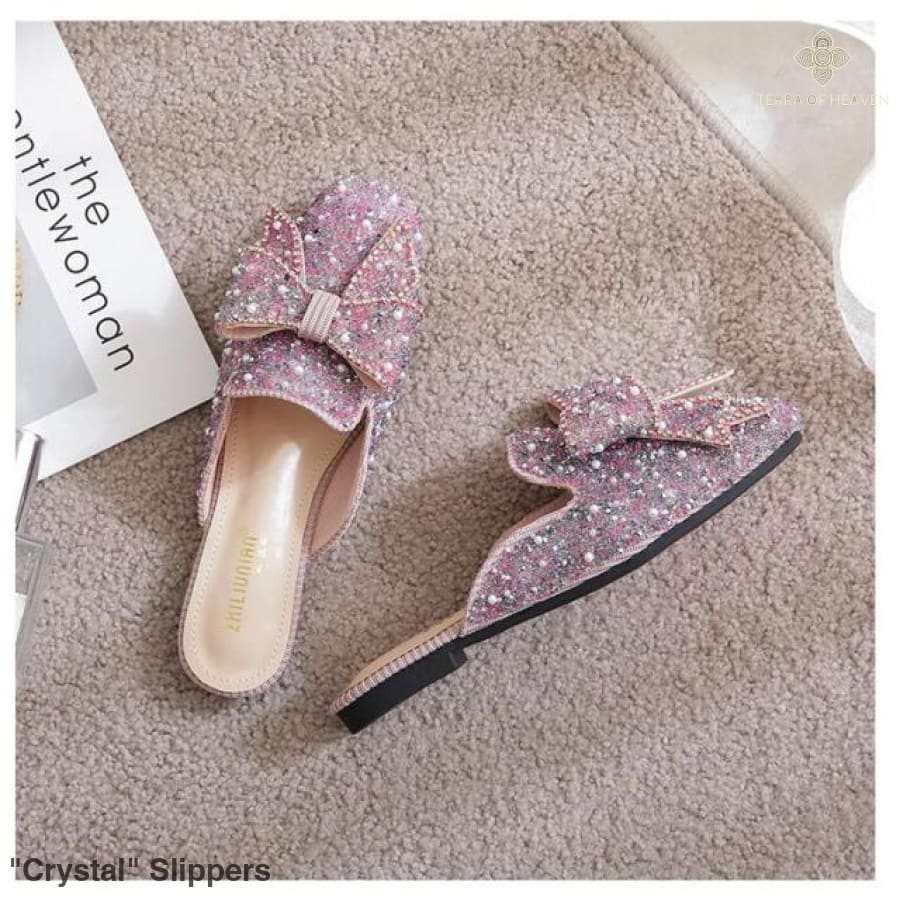 Crystal Slippers - PINK / 41
